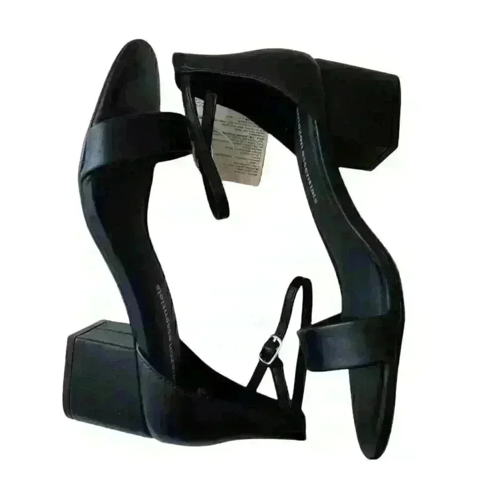Essentials Women's Two Strap Heeled Sandal Size 8W - Picture 5 of 8